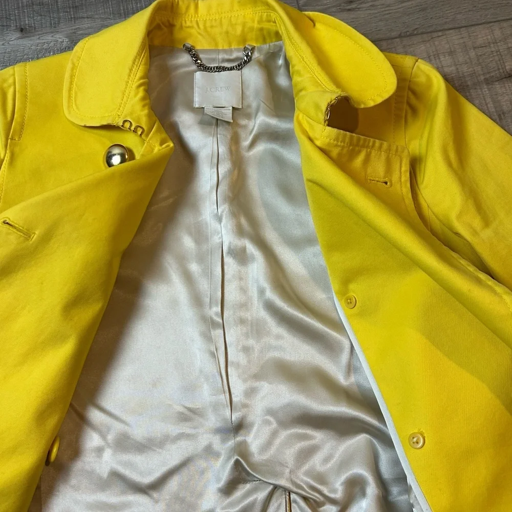 J. Crew Yellow Double-Breasted Pea Coat - Picture 4 of 7